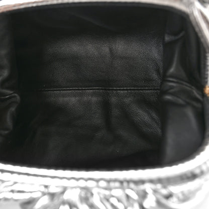 Bottega Veneta Metallic Bark Calfskin The Mini Pouch Silver 5 of 10