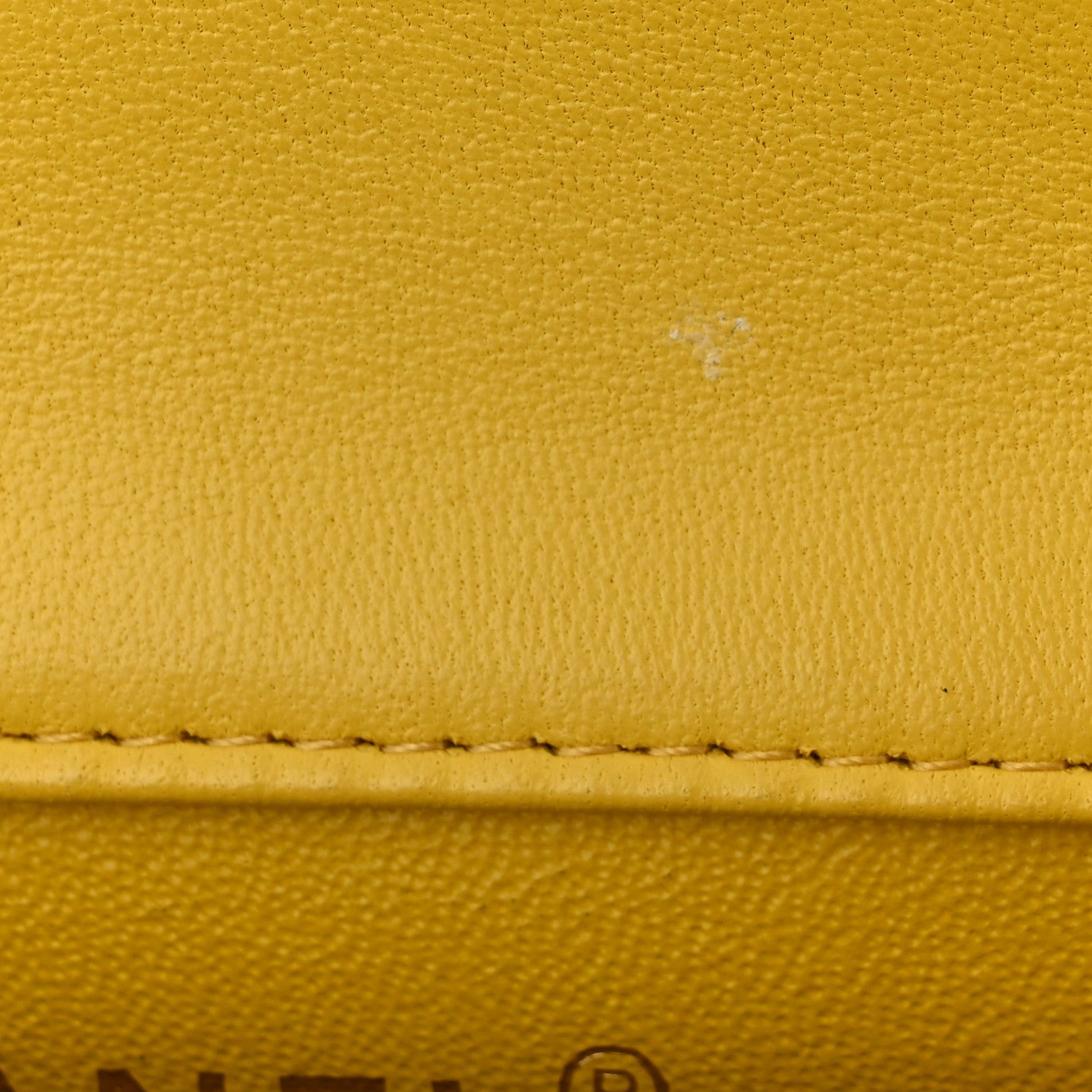 Chanel Lambskin Chevron Quilted Extra Mini Rectangular Flap Yellow 13 of 16