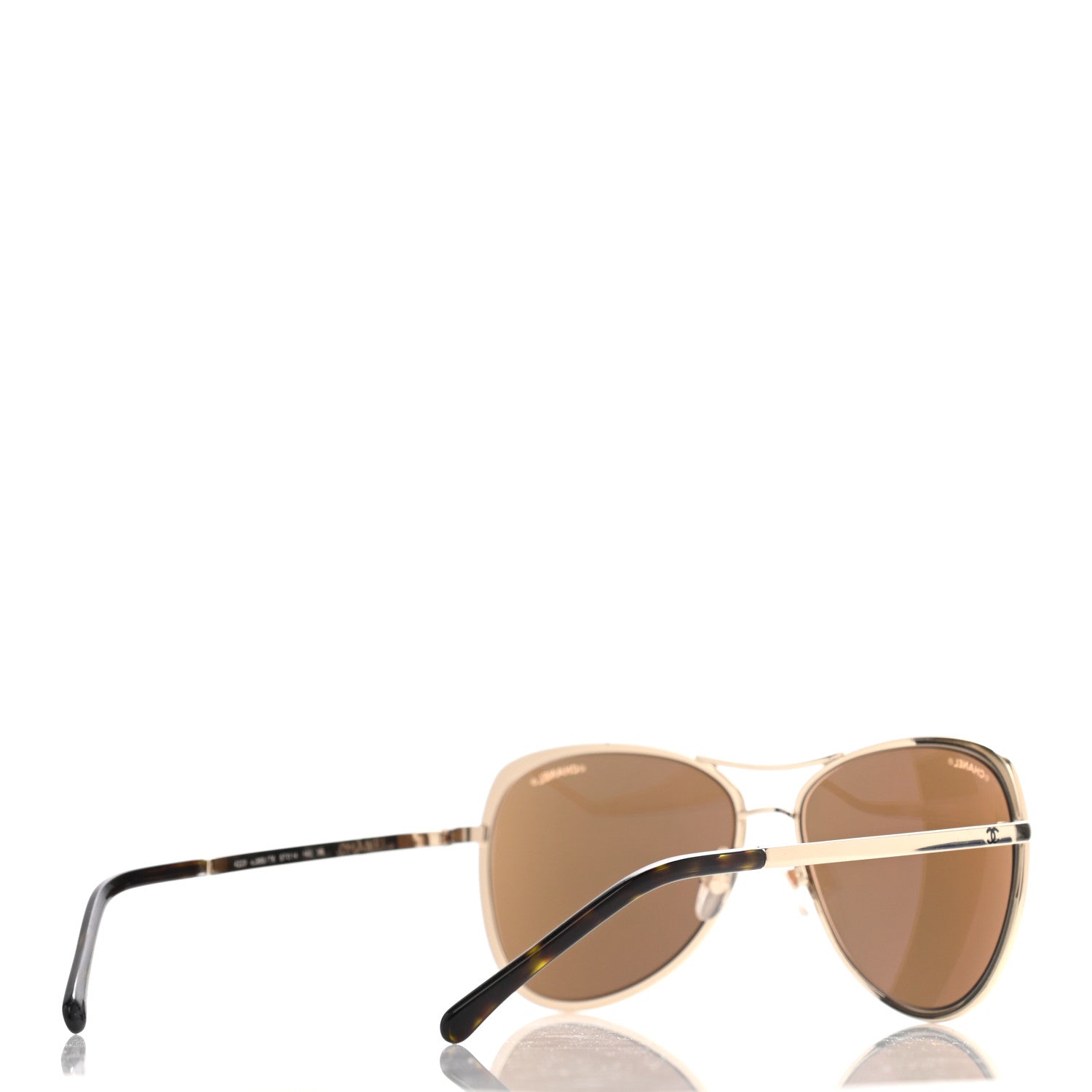 Chanel Metal Mirrored Pilot Summer Sunglasses 4223 Gold 4 of 8