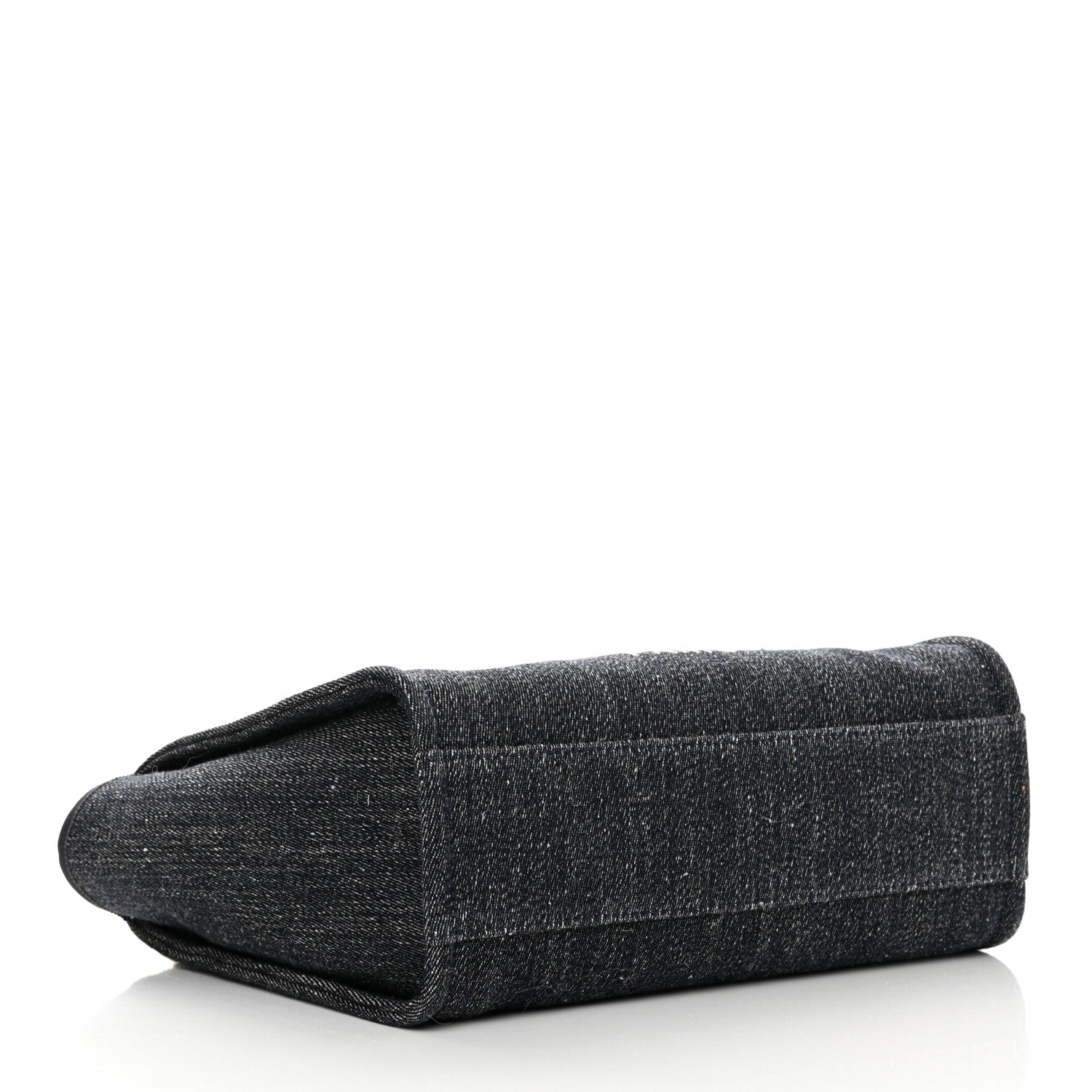 Chanel Denim Medium Deauville Tote Dark Blue White 5 of 13