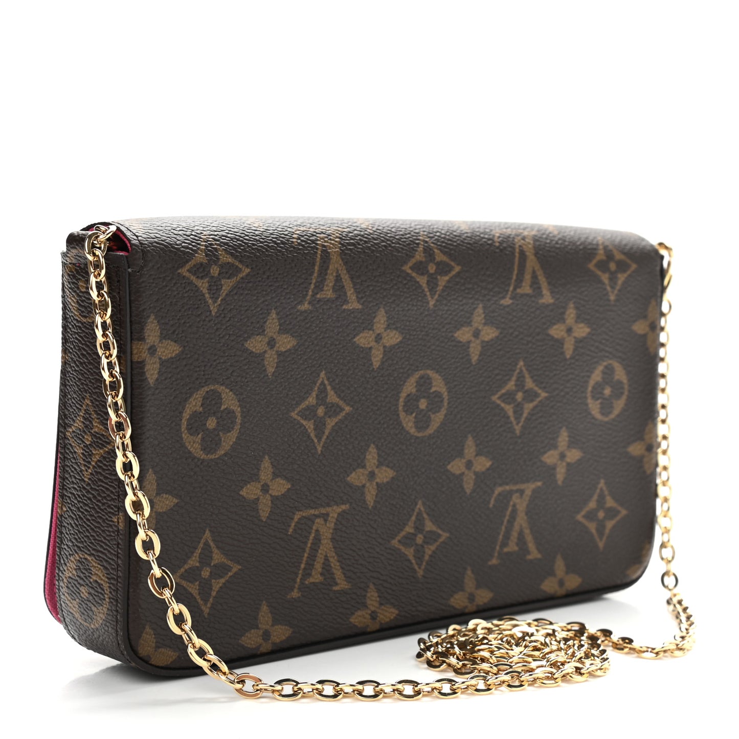 Monogram 2021 Christmas Animation Hollywood Pochette Felicie Chain Wallet Fuchsia
