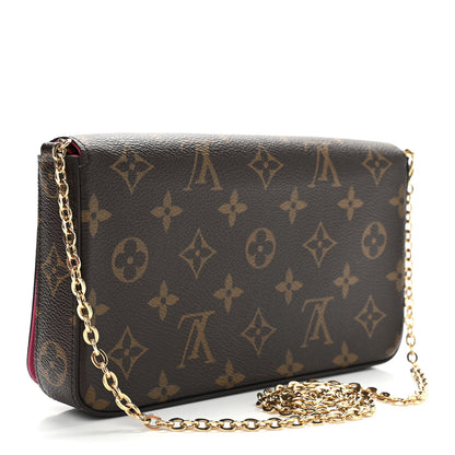 Louis Vuitton Monogram 2021 Christmas Animation Hollywood Pochette Felicie Chain Wallet Fuchsia 4 of 10