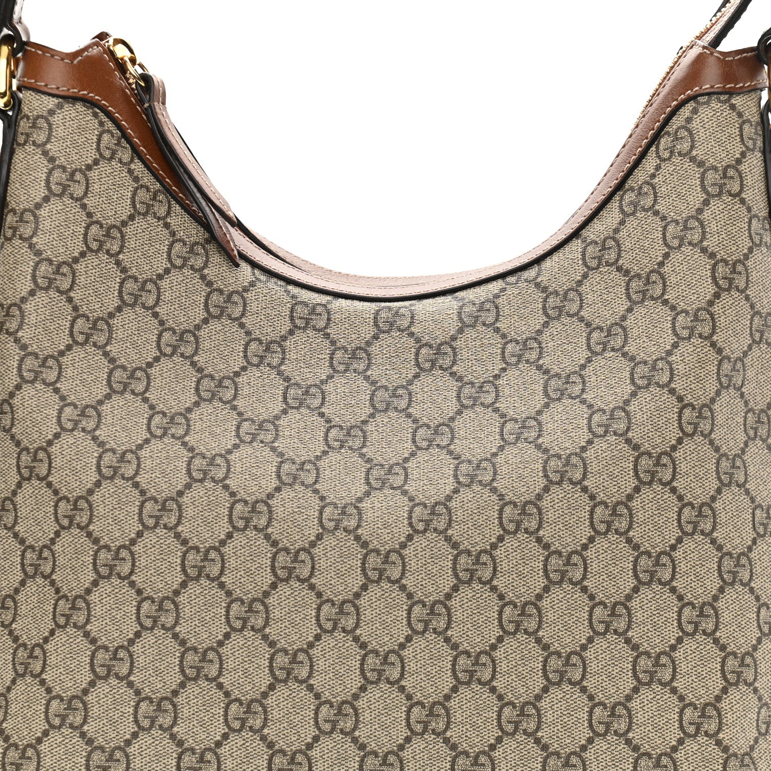 Gucci GG Supreme Monogram Linea A Hobo Brown 8 of 14