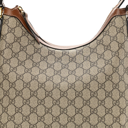 Gucci GG Supreme Monogram Linea A Hobo Brown 8 of 14