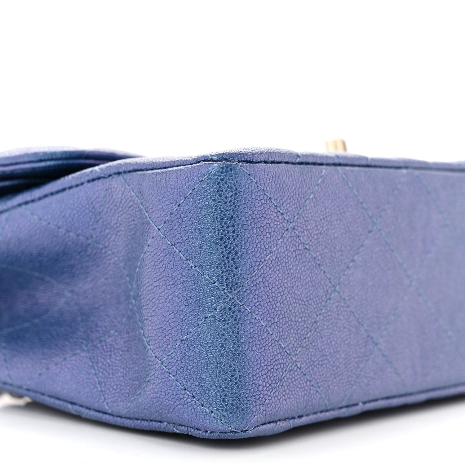 Chanel Iridescent Caviar Quilted Small Double Flap Dark Blue 9 of 11