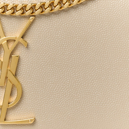Saint Laurent Grain De Poudre Small Monogram Kate Satchel Sea Salt 9 of 12
