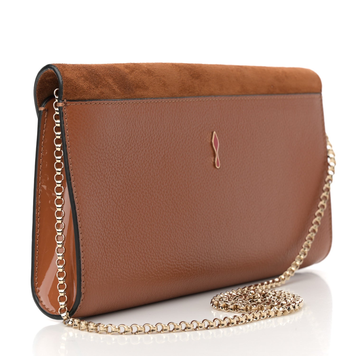 Christian Louboutin Veau Velours Calfskin Vero Dodat Clutch Cannelle 3 of 12