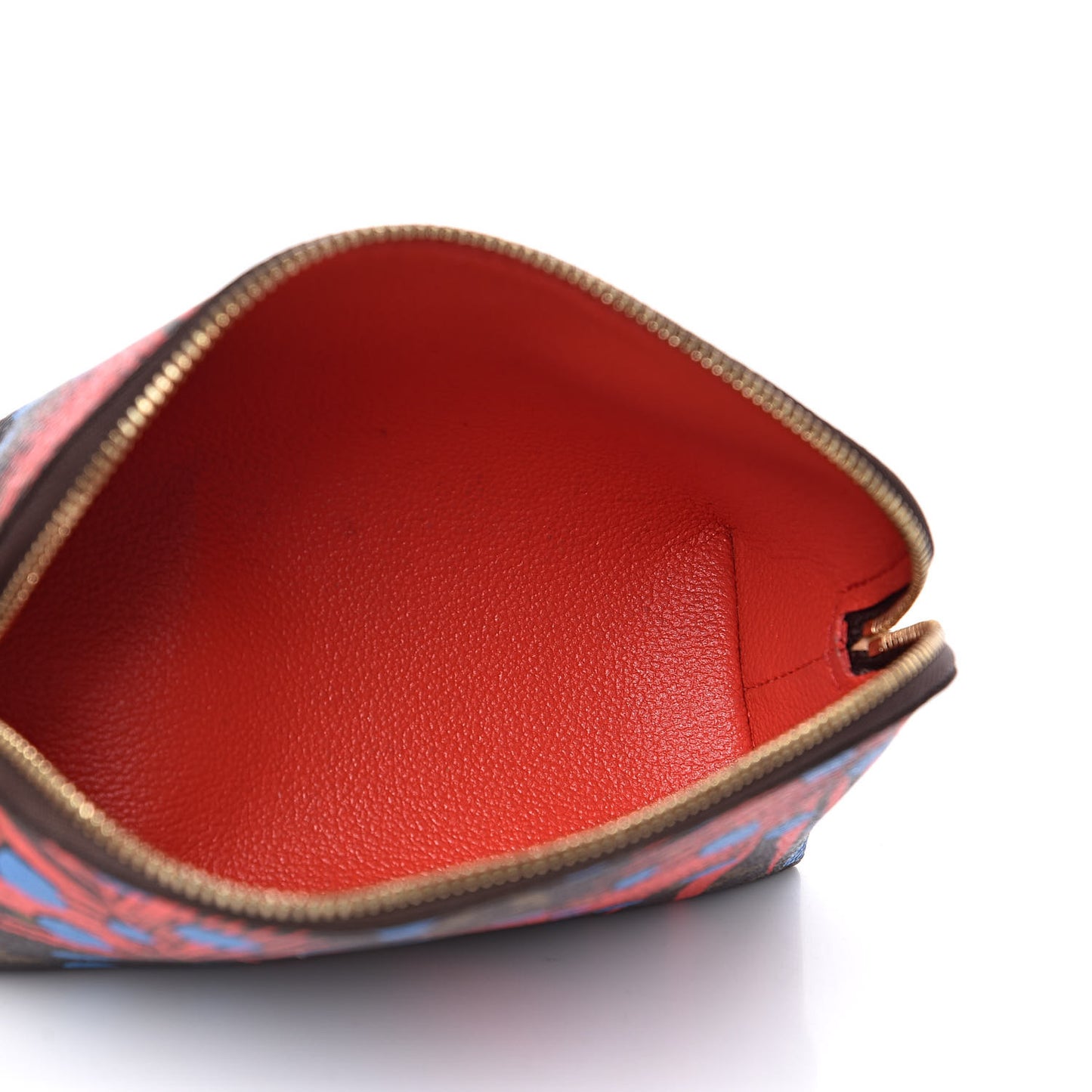 Monogram Jungle Dots Cosmetic Pouch Coquelicot Denim