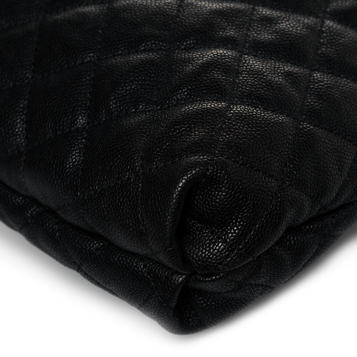 Chanel Distressed Glazed Caviar Quilted Large Elastic Tote Black 12 of 12