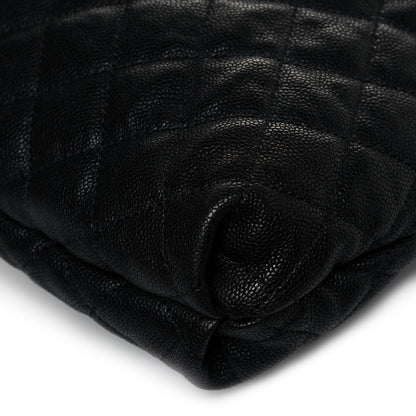 Chanel Distressed Glazed Caviar Quilted Large Elastic Tote Black 12 of 12