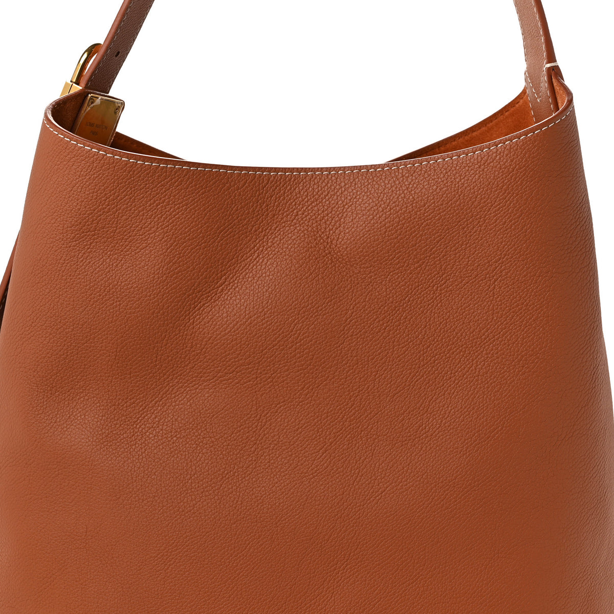 Grained Calfskin Low Key Hobo MM Cognac