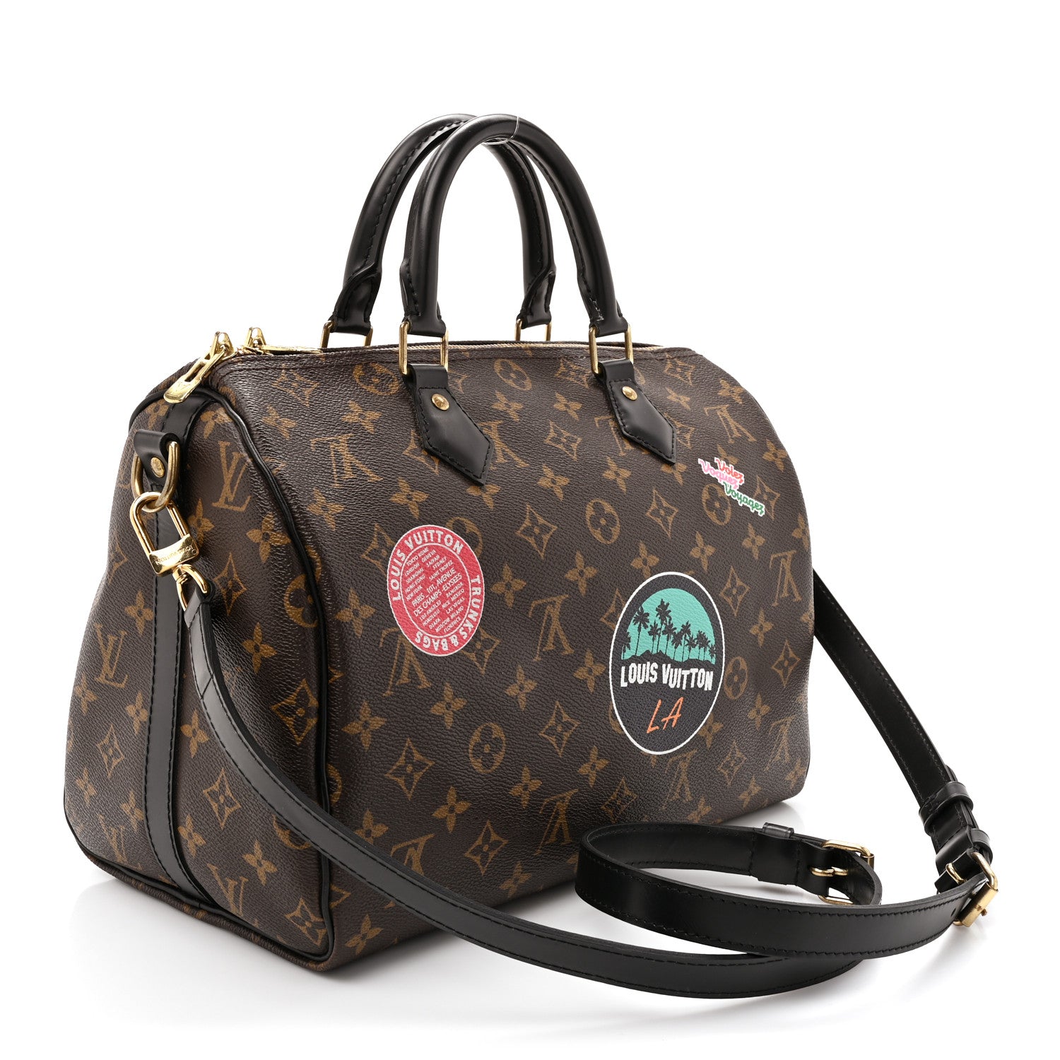 Louis Vuitton Monogram My World Tour Speedy Bandouliere 30 Black 3 of 14