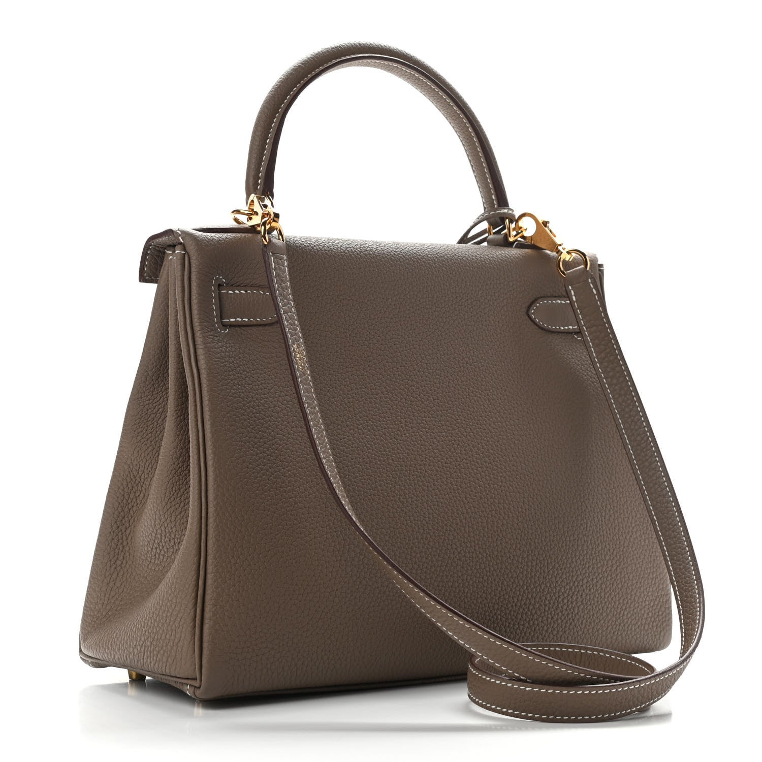Hermes Togo Kelly Retourne 28 Etoupe 3 of 13