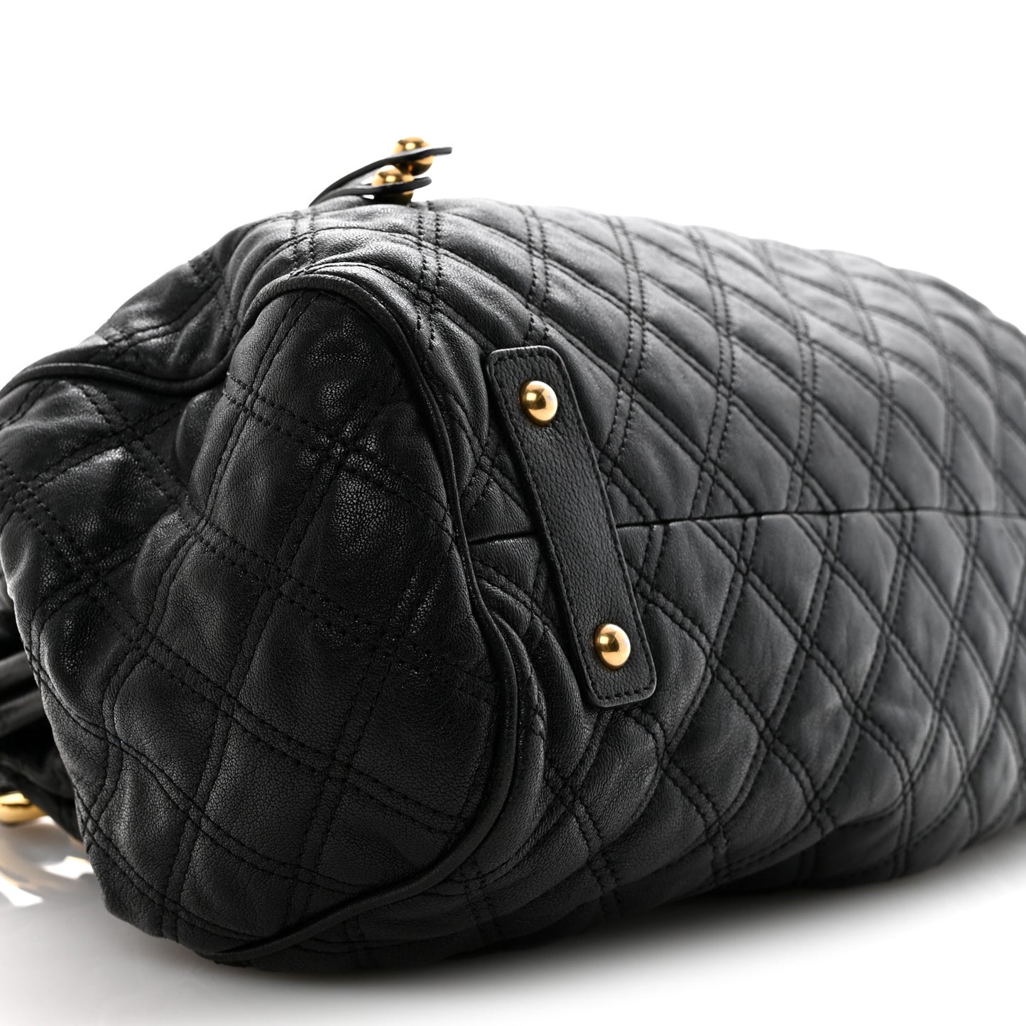 Calfskin Quilted Stam Black