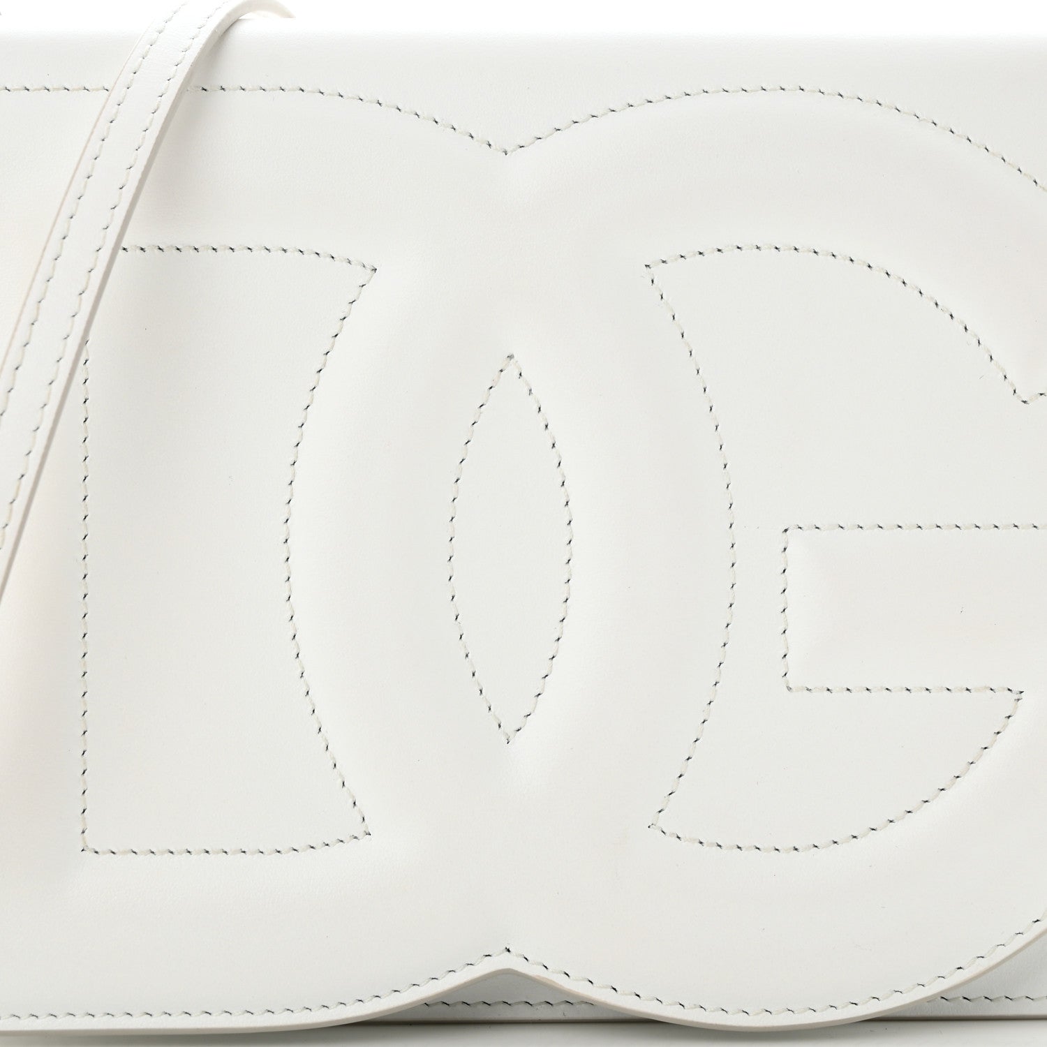 Dolce & Gabbana Calfskin DG Logo Flap Crossbody Bag White 7 of 9