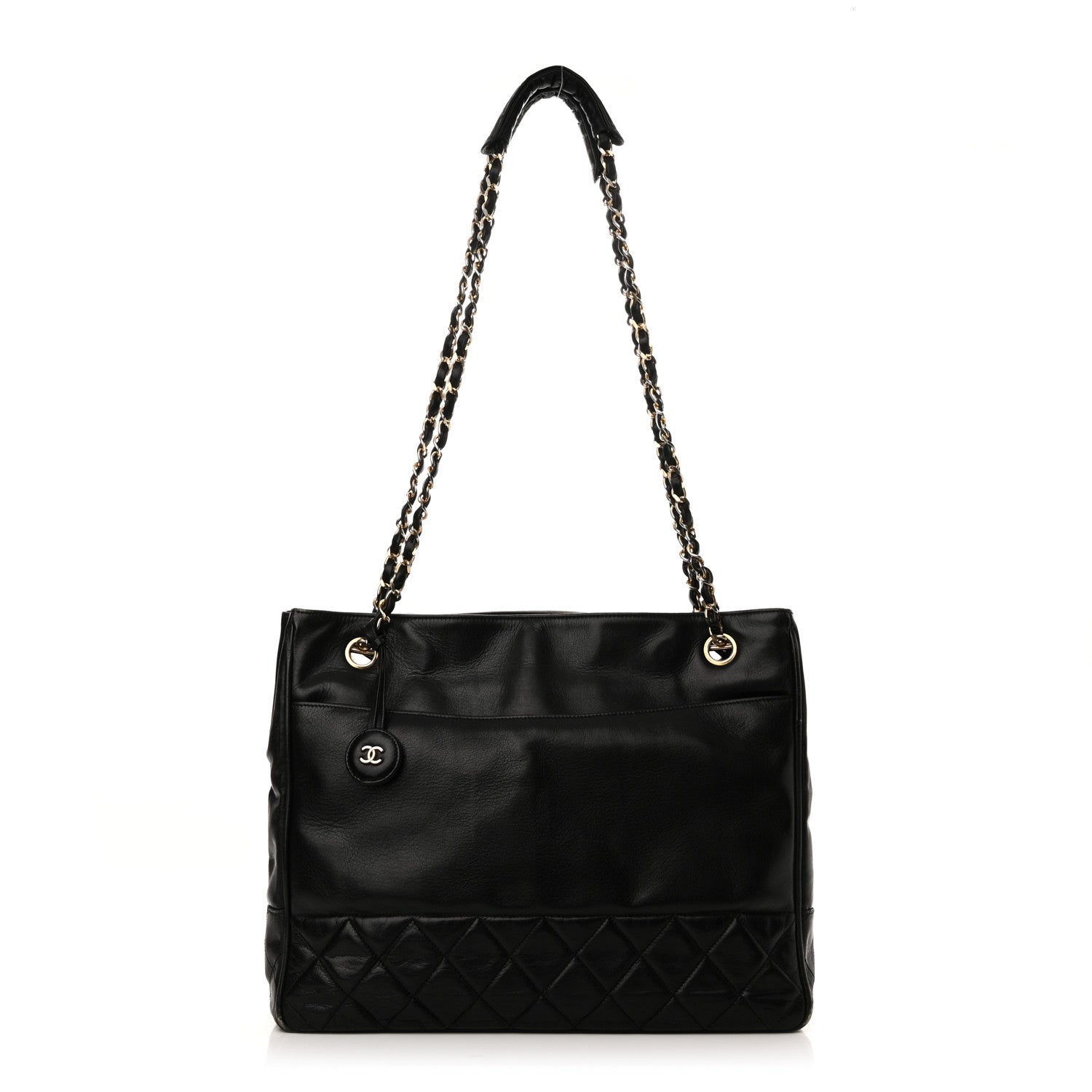 Chanel Lambskin Shopping Tote Black 1 of 12