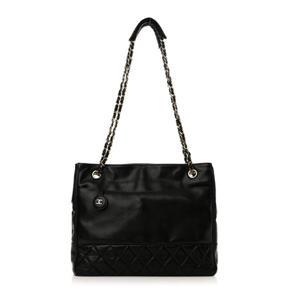 Chanel Lambskin Shopping Tote Black 1 of 12