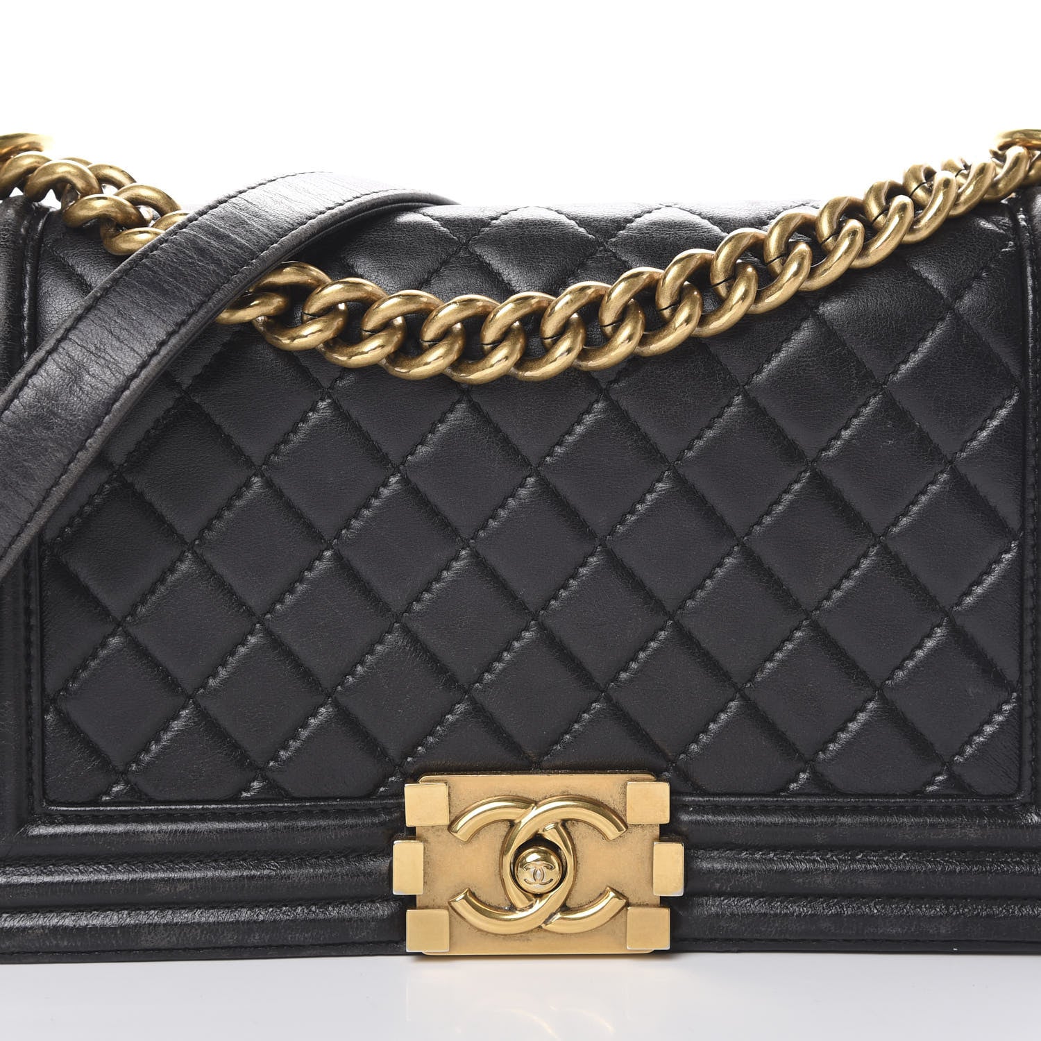 Chanel Calfskin Quilted Medium Boy Flap Black 7 of 20