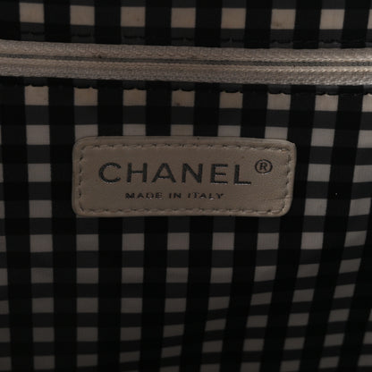 Chanel Vinyl Lipstick Ligne Accordion Tote Black 6 of 10