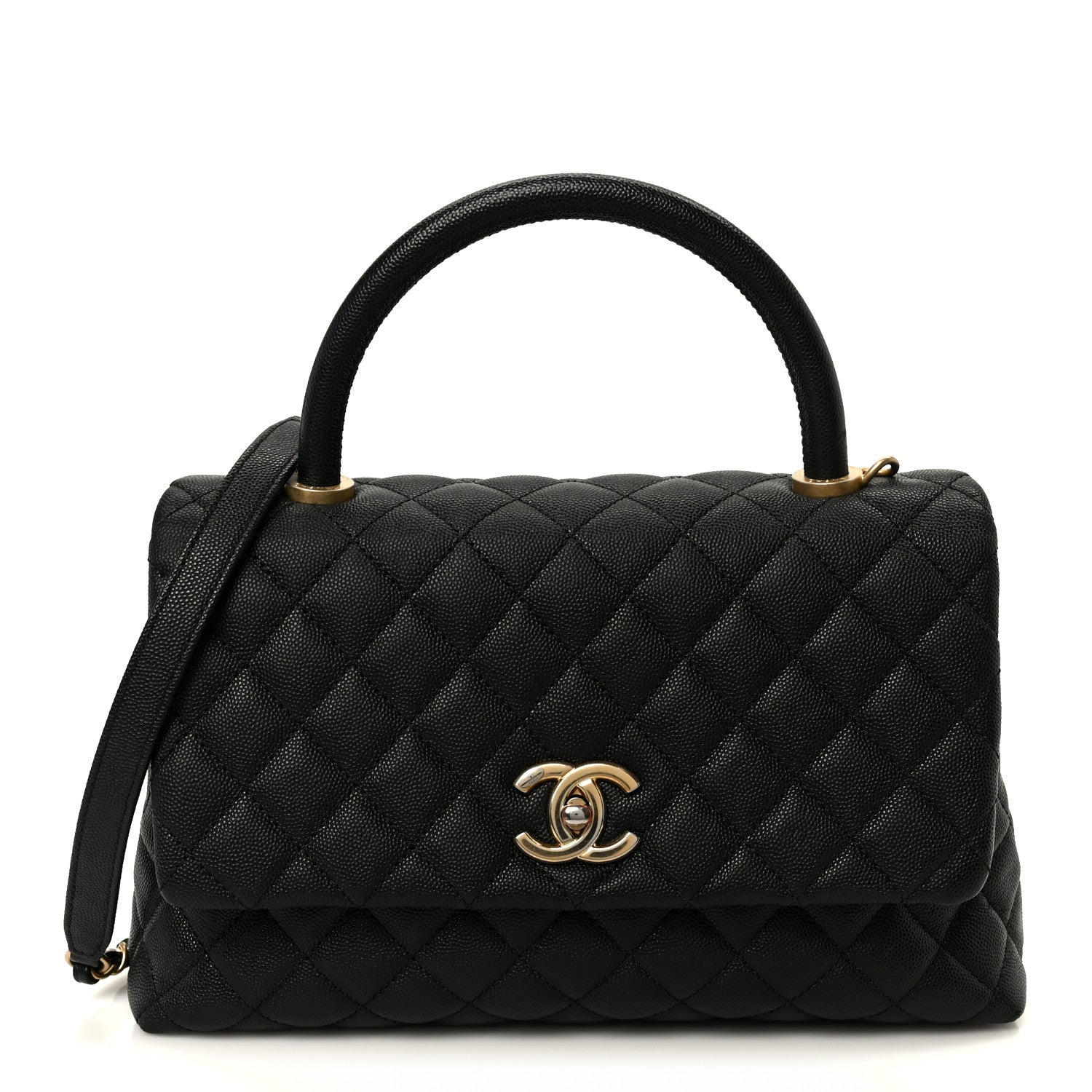 Chanel Caviar Quilted Small Coco Handle Flap Black 1 of 11