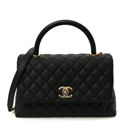 Chanel Caviar Quilted Small Coco Handle Flap Black 1 of 11