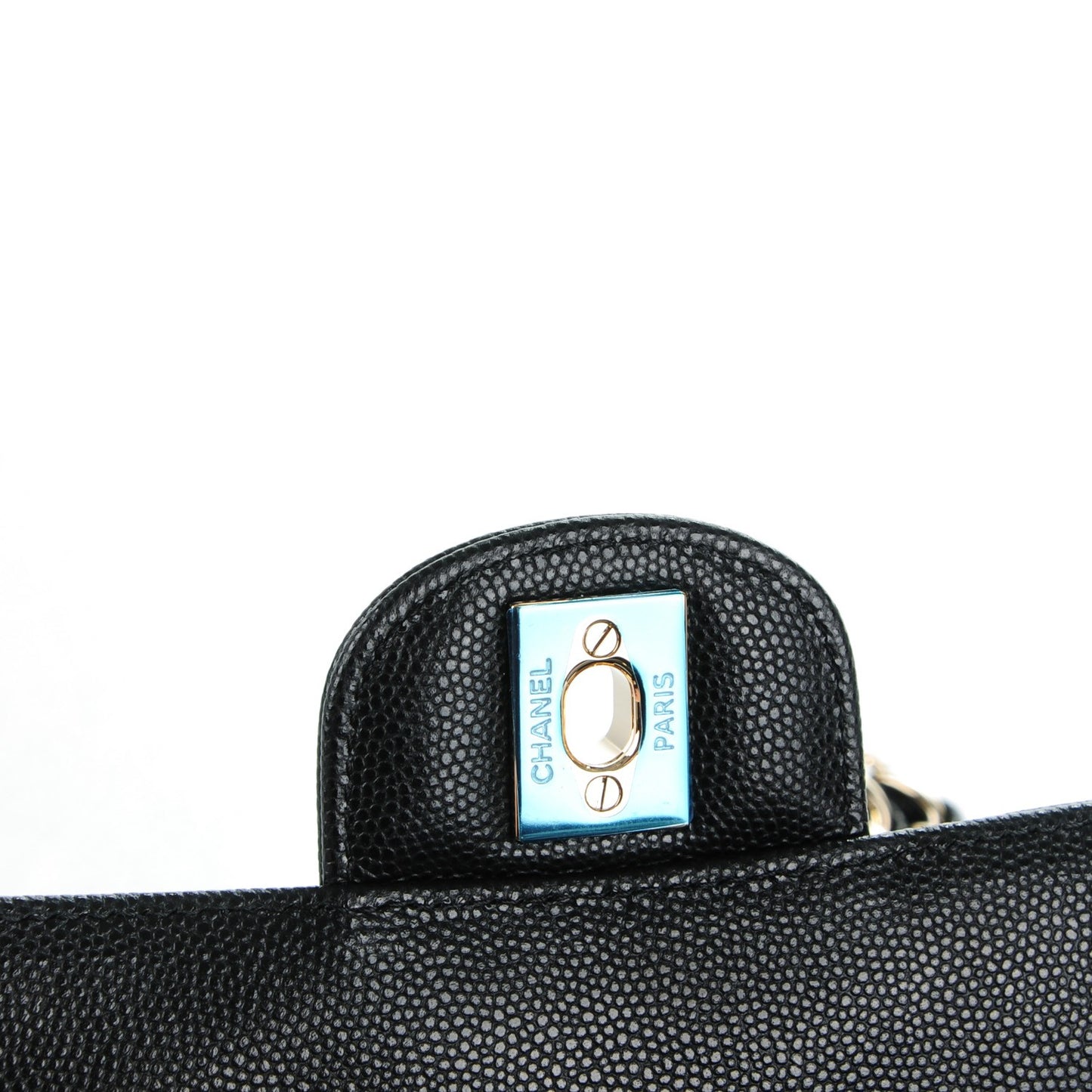 Caviar Quilted Mini Rectangular Flap Black