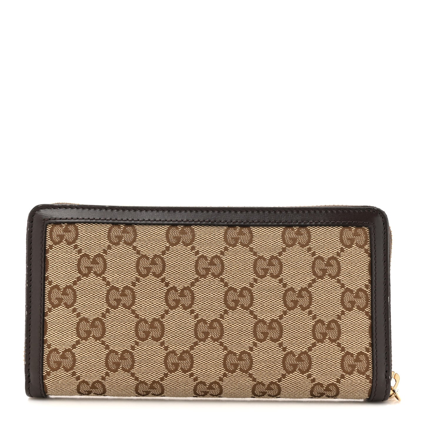 Monogram Calfskin Zip Around Wallet Beige Ebony