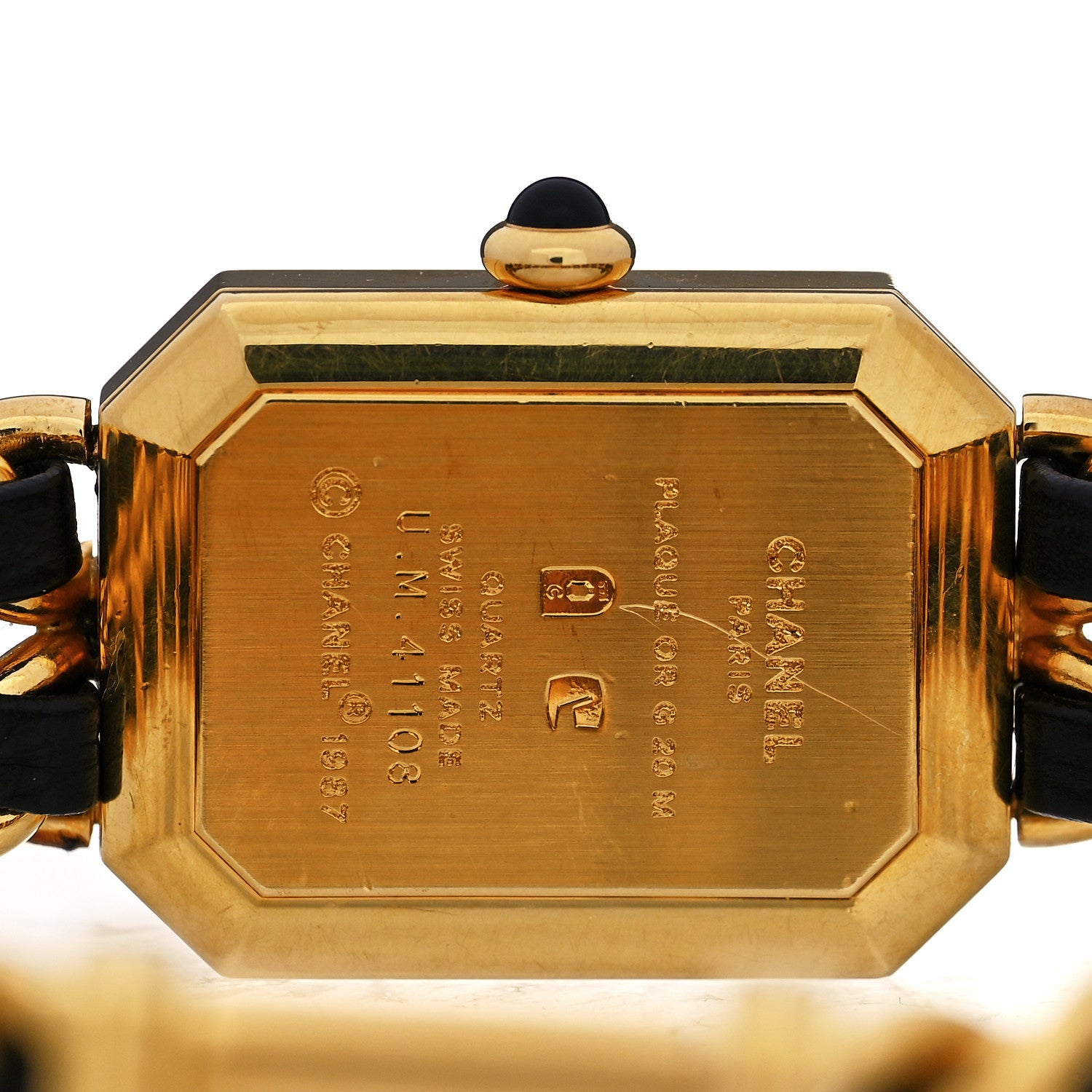 Chanel Stainless Steel Lambskin 20mm Chain Premiere Quartz Watch Gold L 4 of 4