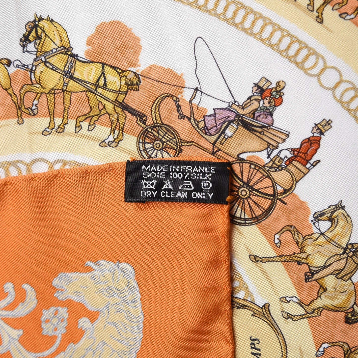 Silk La Promenade De Longchamps Pocket Square Scarf