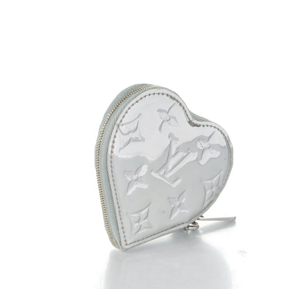 Louis Vuitton Monogram Miroir Heart Coin Purse Silver 3 of 7