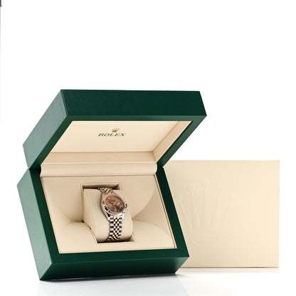Rolex Stainless Steel 18K Everose Gold 31mm Oyster Perpetual Datejust Watch Sundust Roman 278271 5 of 5