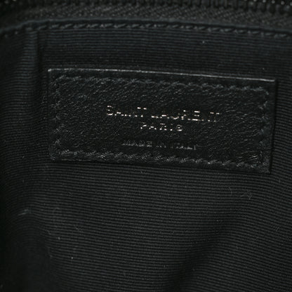 Saint Laurent Crinkled Calfskin Matelasse Monogram Medium Niki Chain Satchel Black 8 of 9