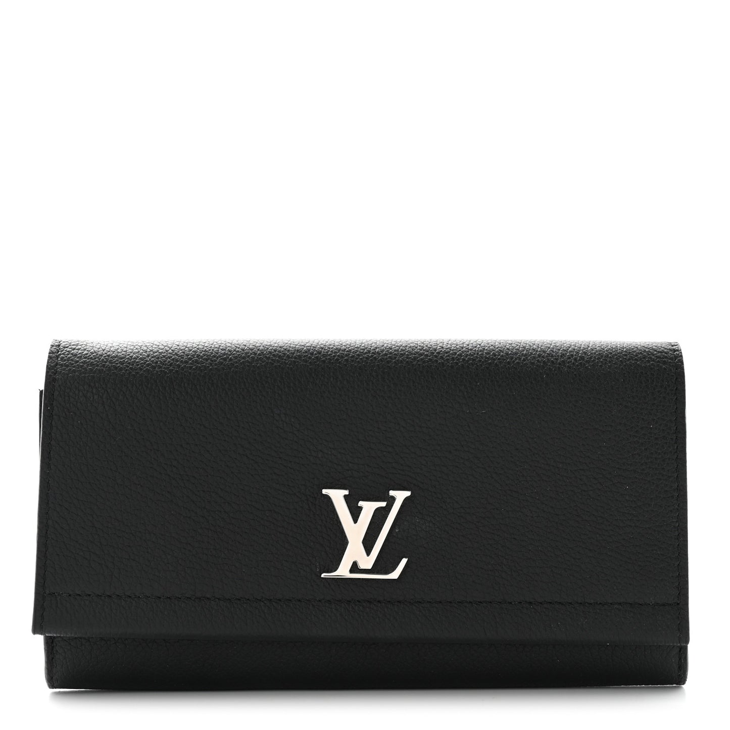 Calfskin Lockme II Wallet Black