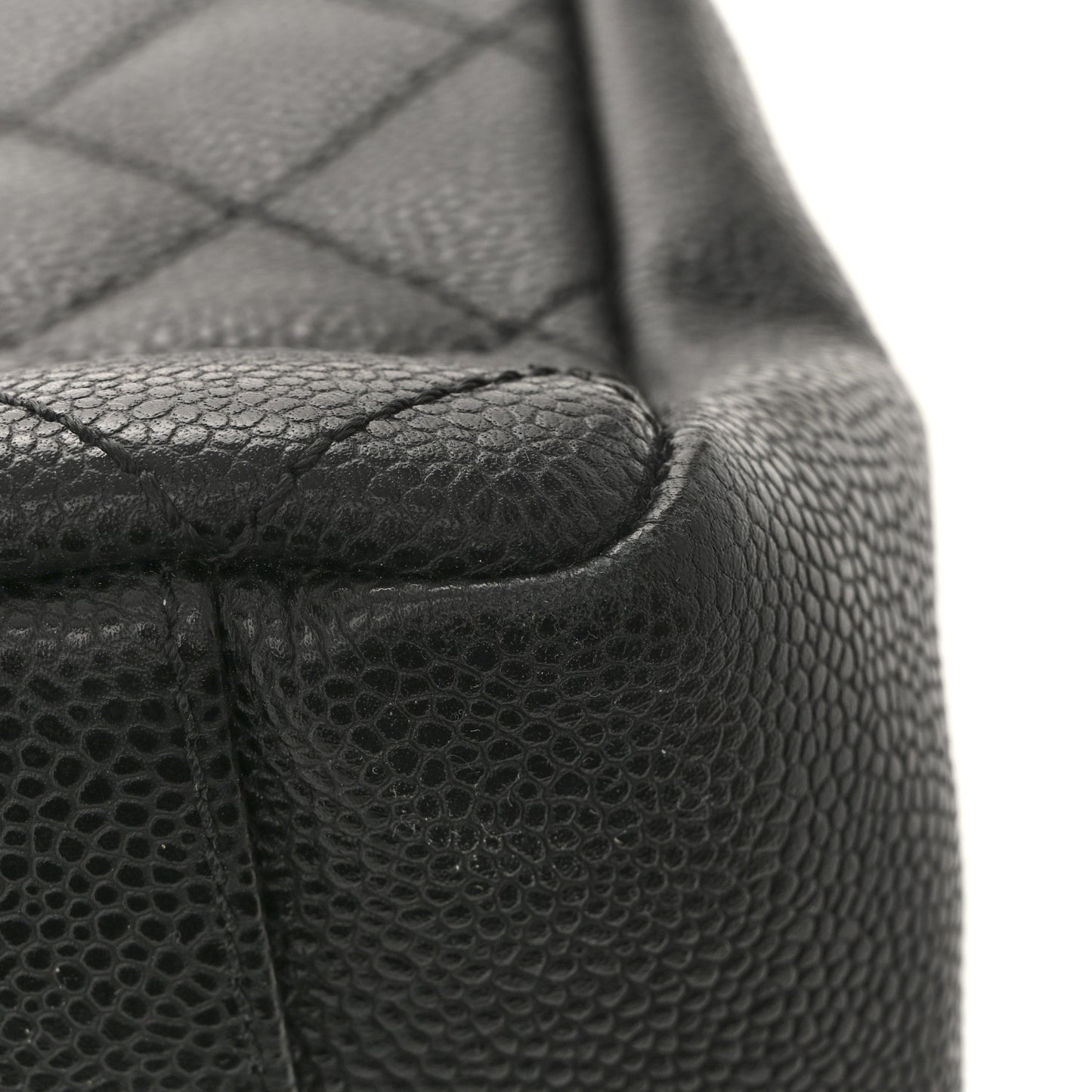 Caviar Quilted Grand Shopping Tote GST Black