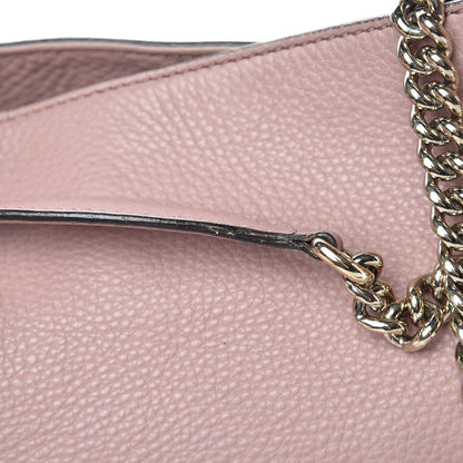 Gucci Pebbled Calfskin Medium Soho Chain Shoulder Bag Dark Cipria 17 of 24