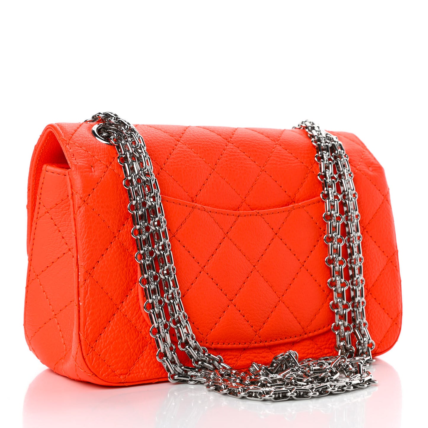 Sheepskin Quilted 2.55 Reissue Mini Flap Orange