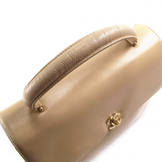 Caviar Kelly Bag Beige