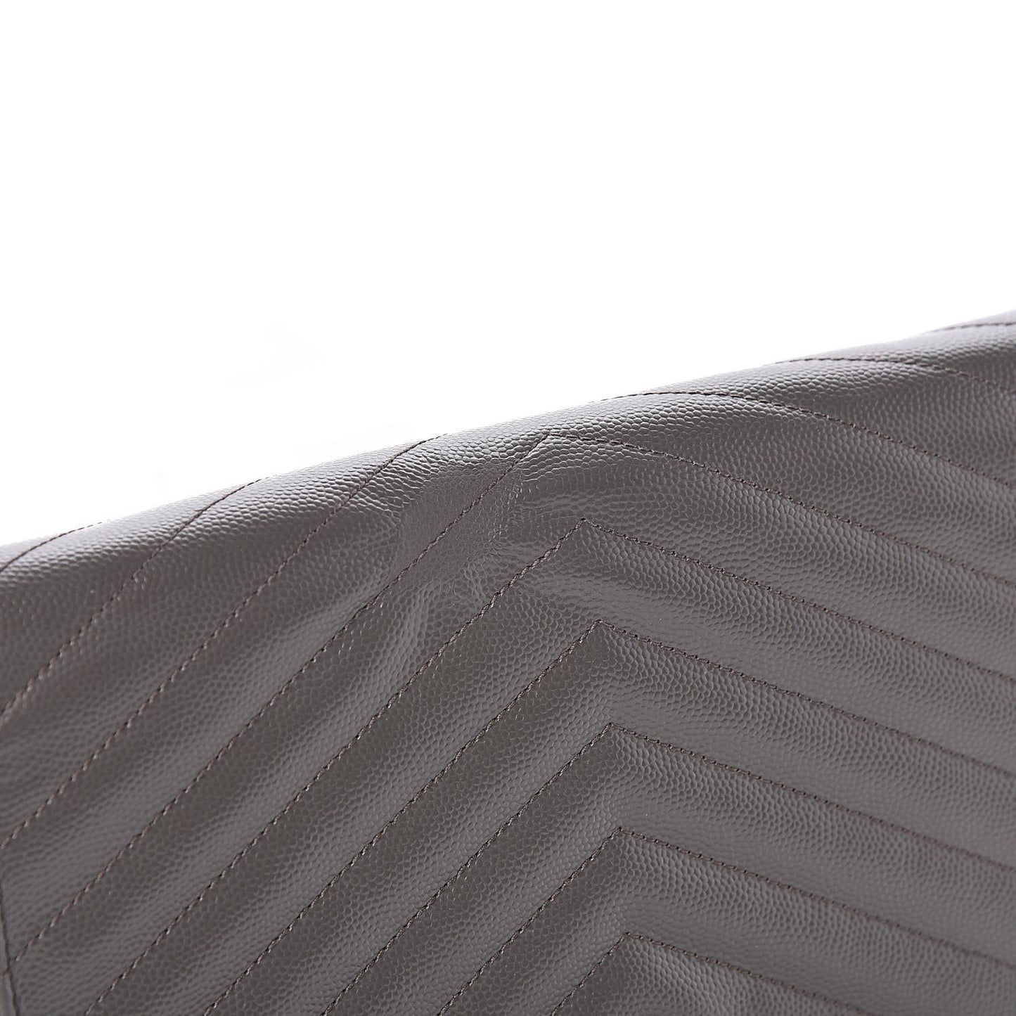 Grain De Poudre Matelasse Chevron Monogram Chain Wallet Fog
