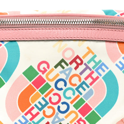 Gucci X THE NORTH FACE Econyl Nylon Arleq Belt Bag Ivory Turquoise Wild Rose 9 of 11