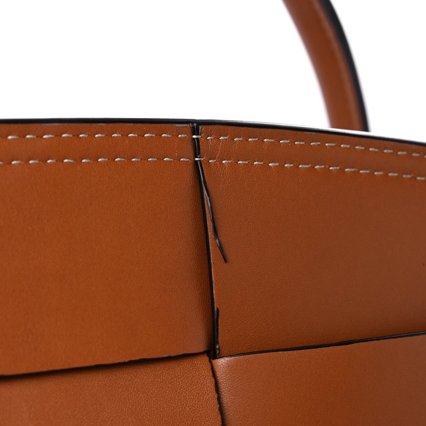 French Calfskin Maxi Intrecciato Large Arco Wood