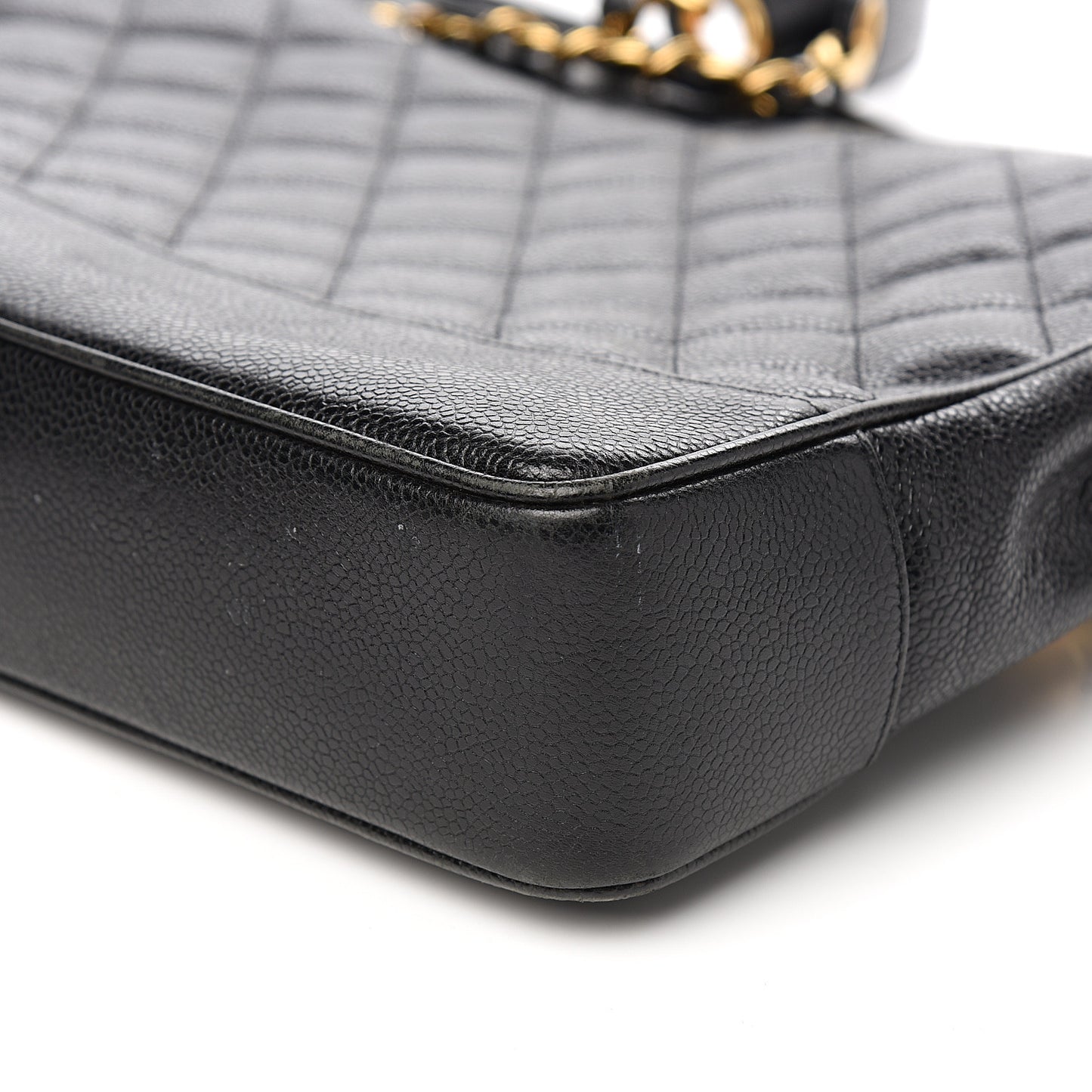 Caviar Quilted Shoulder Bag Black