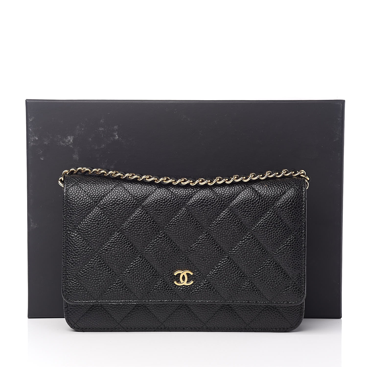 Chanel Caviar Quilted Wallet On Chain WOC Black 14 of 14