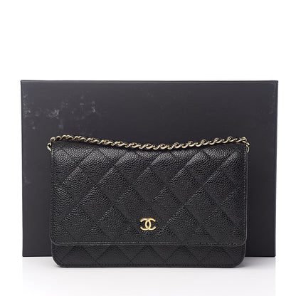 Chanel Caviar Quilted Wallet On Chain WOC Black 14 of 14