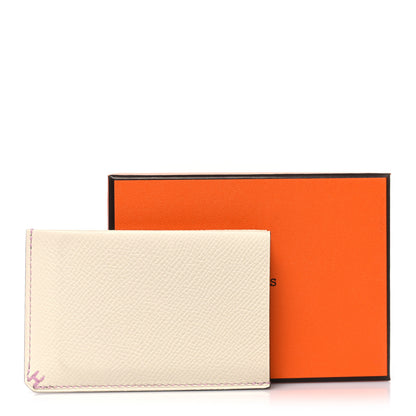 Hermes Epsom Card Case Nata Mauve Sylvestre 9 of 9