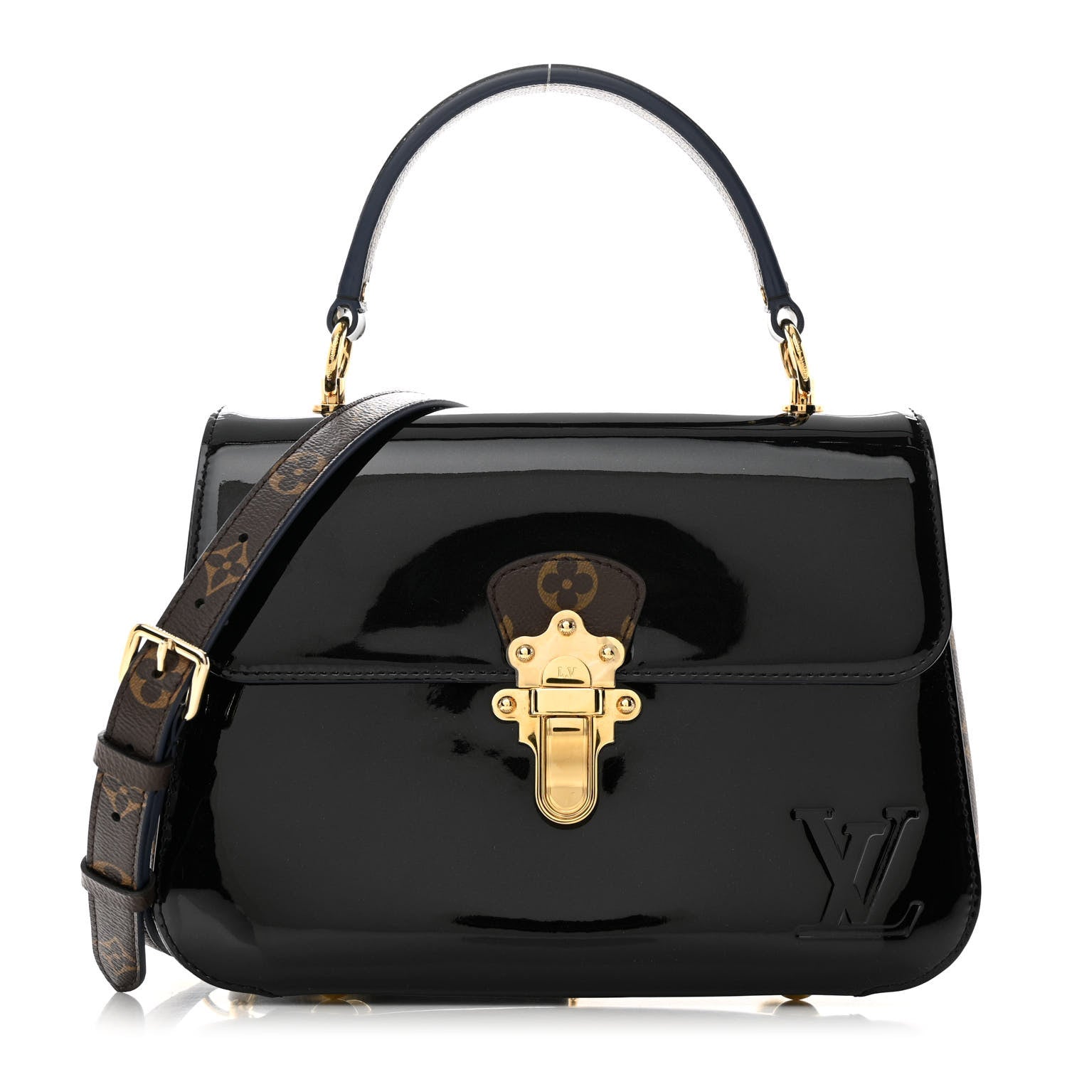 Louis Vuitton Patent Calfskin Monogram Cherrywood PM Black 1 of 10