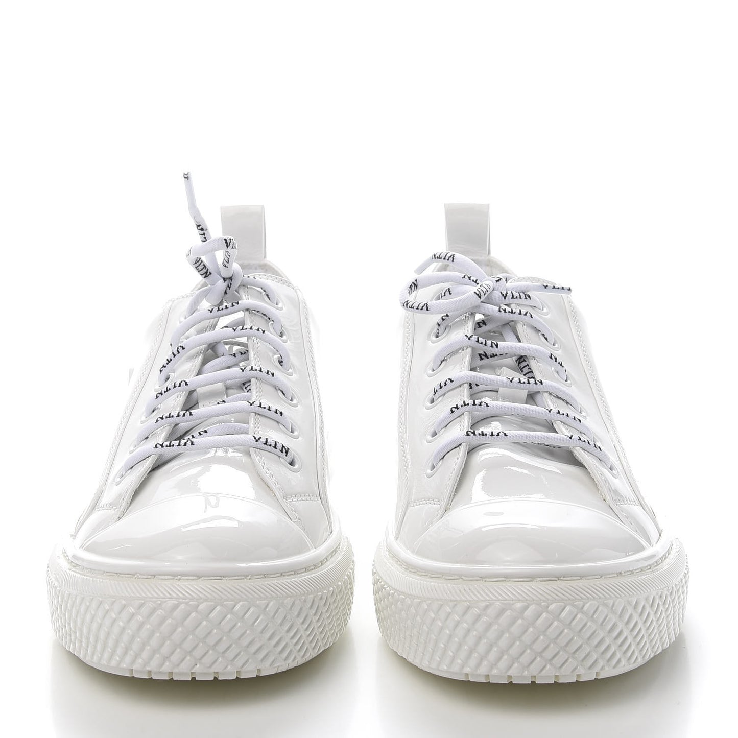 Patent Calfskin Womens Giggies Low Top Sneakers 40 White
