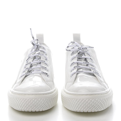 Valentino Garavani Patent Calfskin Womens Giggies Low Top Sneakers 40 White 2 of 10