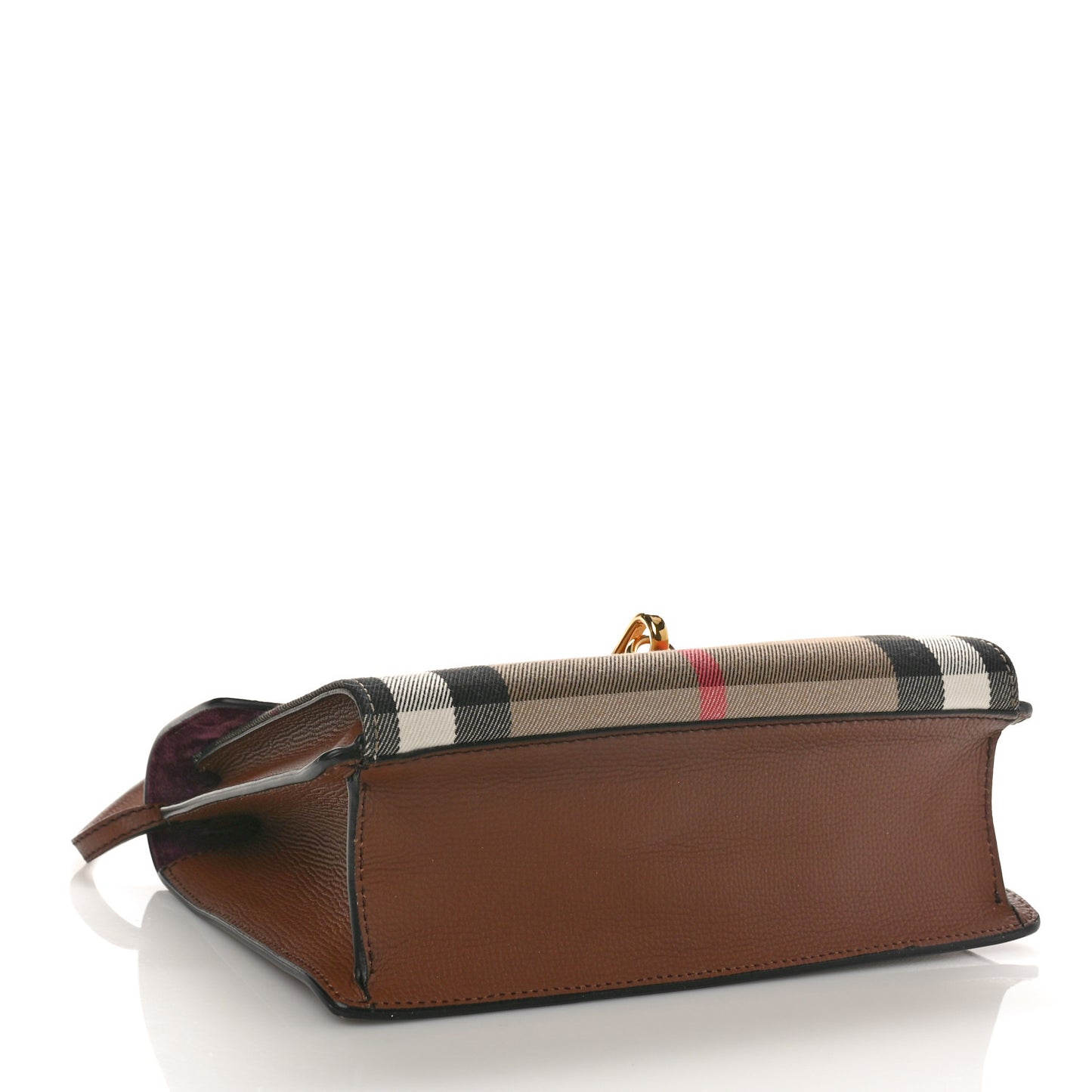 Derby Calfskin House Check Small Macken Crossbody Bag Tan