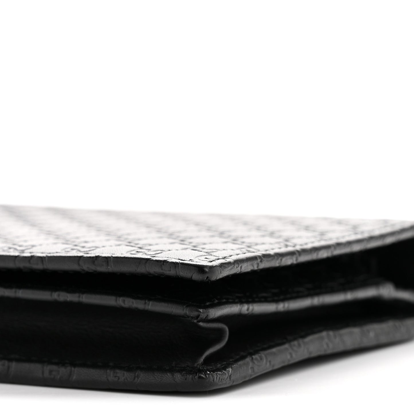 Microguccissima Crossbody Wallet Black