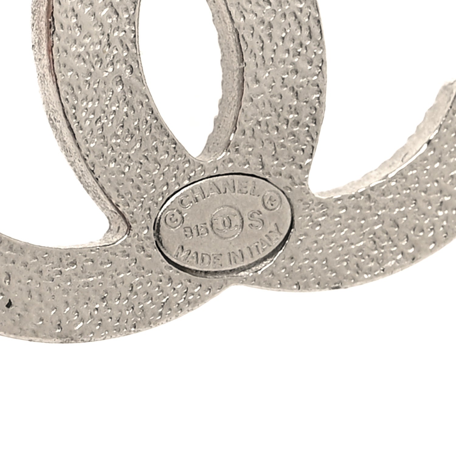 Chanel Baguette Crystal CC Earrings Silver 4 of 5